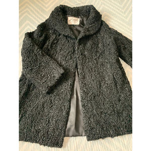 Unique Vintage Black Textured Coat